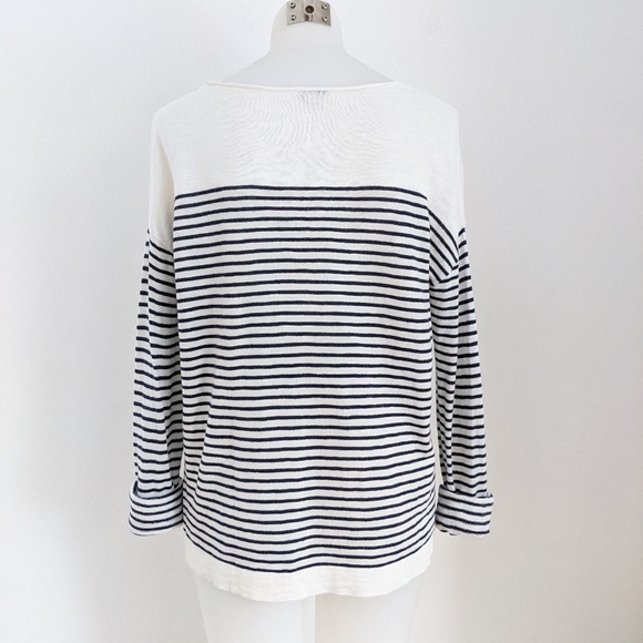 GAP Slub Vee Striped Sweater, S - Picture 3 of 7